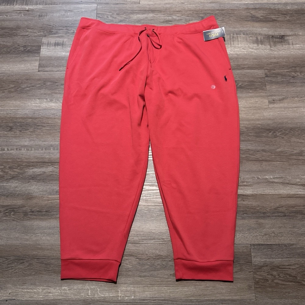 NEW Polo Ralph Lauren Men's Size 4XB Red Double Knit Jogger Pants 4XL Big